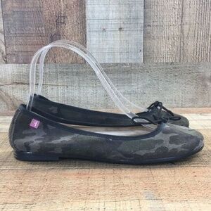 Hispanitas Valor Black Green Camo Bow Ballet Flats Womens 37 Slip On Camouflage